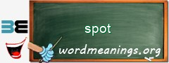 WordMeaning blackboard for spot